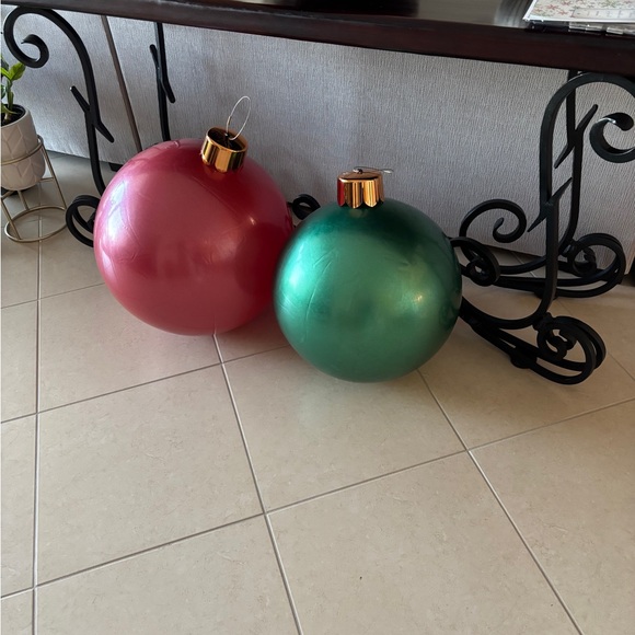 Holiball Inflatable Ornaments - Red and Green - Picture 2 of 2